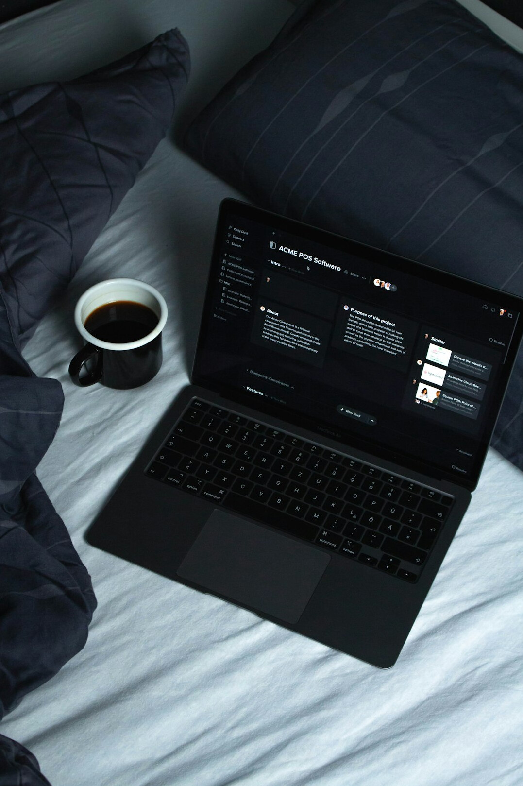 productivity app on laptop