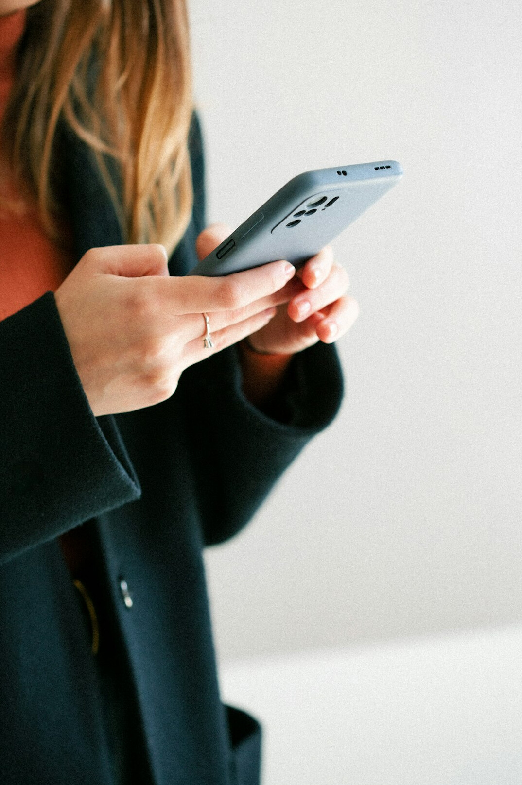 person using smartphone app